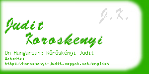 judit koroskenyi business card